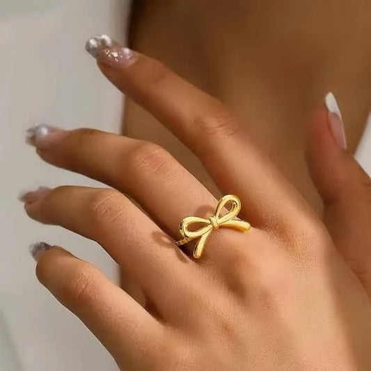 Trendy Bow Ring (Adjustable)