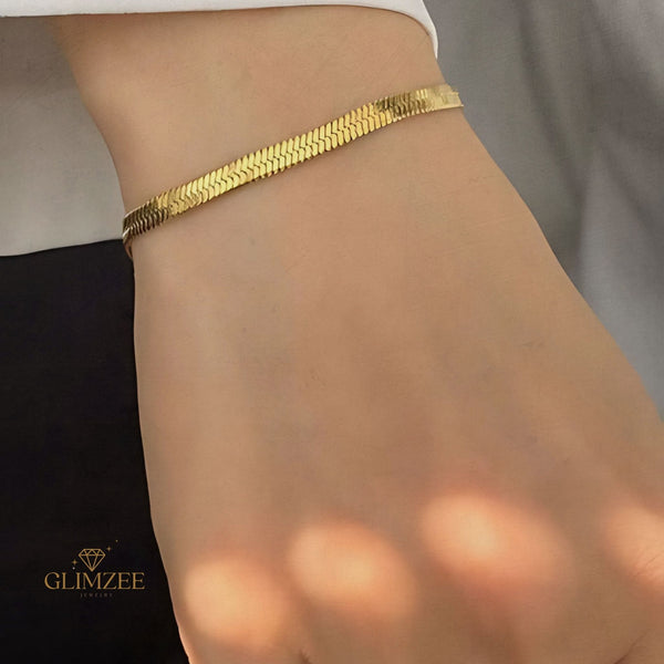 18k Snake Chain Bracelet