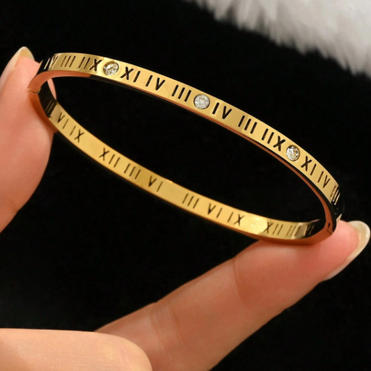 Roman Numeral Handcuff + Ring Set
