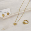 Golden Four Leaf Clover set of 3
