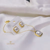 Square Pearl Set (Necklace & Studs)