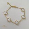 White Four Leaf Clover Bracelet