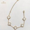 White Four Leaf Clover Bracelet