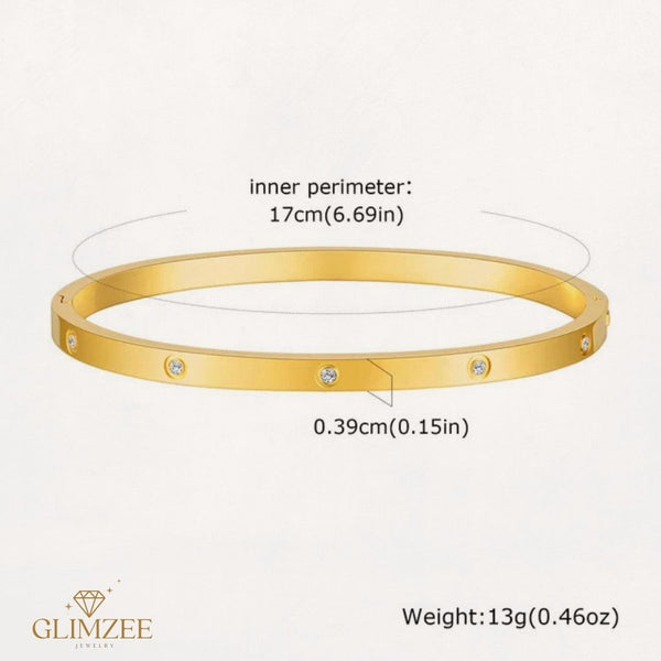 Premium 18k Golden Sleek Handcuff