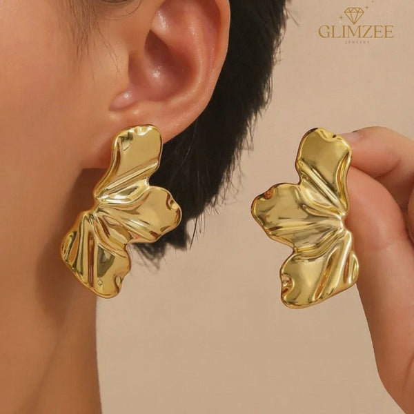 Elegant Half Leaf Shape Earrings