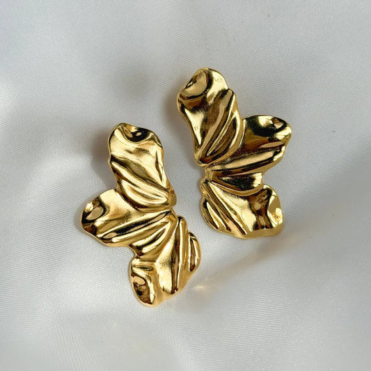 Stainless Steel Leaf Earrings