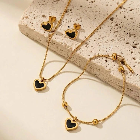 Minimal Black Heart Set