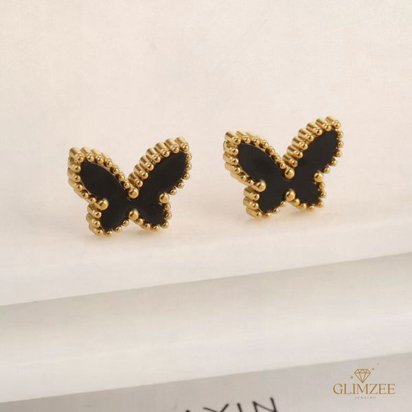 Black Butterfly Earrings