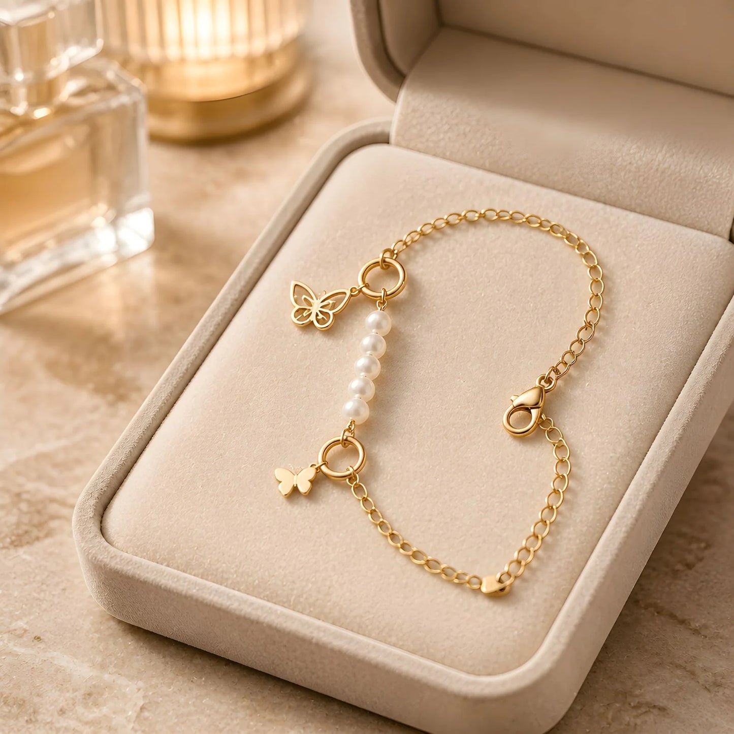 Butterfly Pearly Bracelet