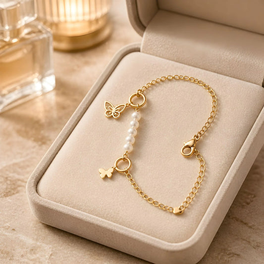 Butterfly Pearly Bracelet