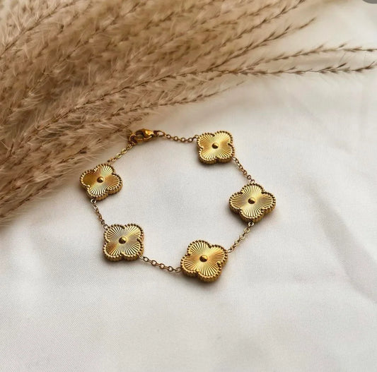 Golden Four Clover Bracelet