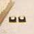 Premium Square Hoop Earrings (black)